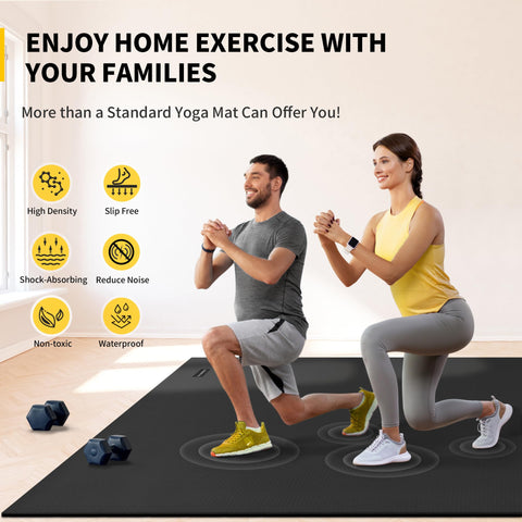 CAMBIVO Large Exercise Mats for Home Workout