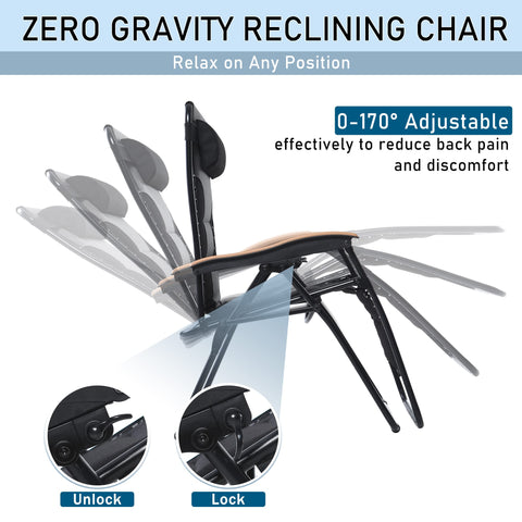 PHI VILLA XXL Oversized Padded Zero Gravity Chair