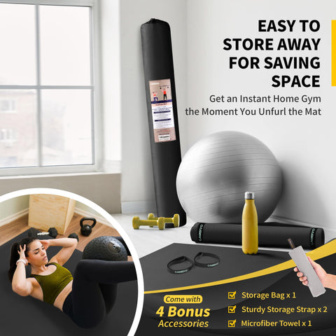 CAMBIVO Large Exercise Mats for Home Workout