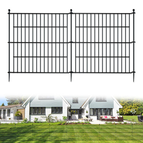 10 Panels No Dig Garden Fence for Outdoor Yard Decorative